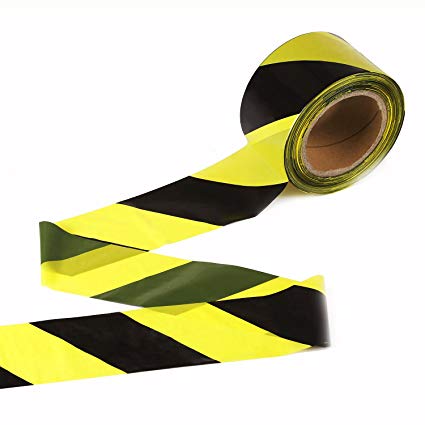 SAFELINE 500 METRES LONG YELLOW / BLACK WARNING TAPE