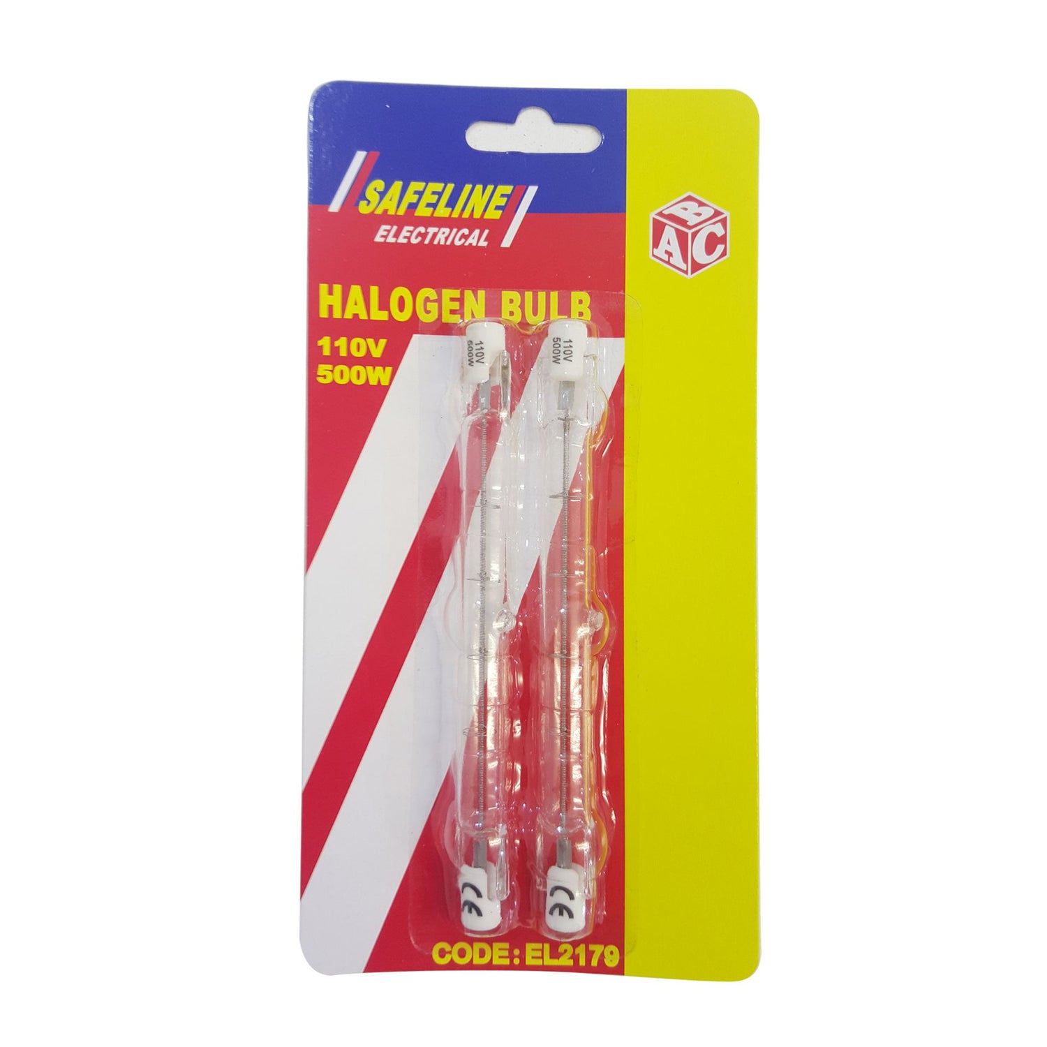 SAFELINE 500 WATT X 110V HALOGEN BULB 2PC