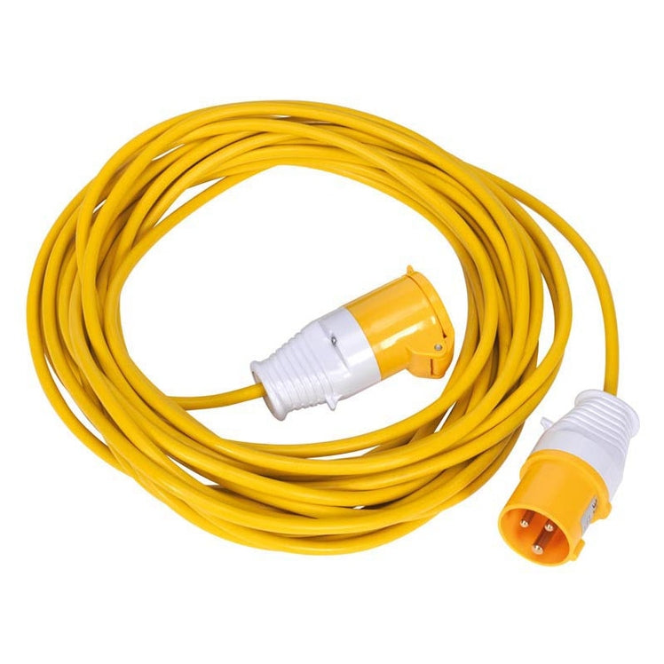 14M X 2.5 YELLOW CABLE LEADS 110V 16AMP