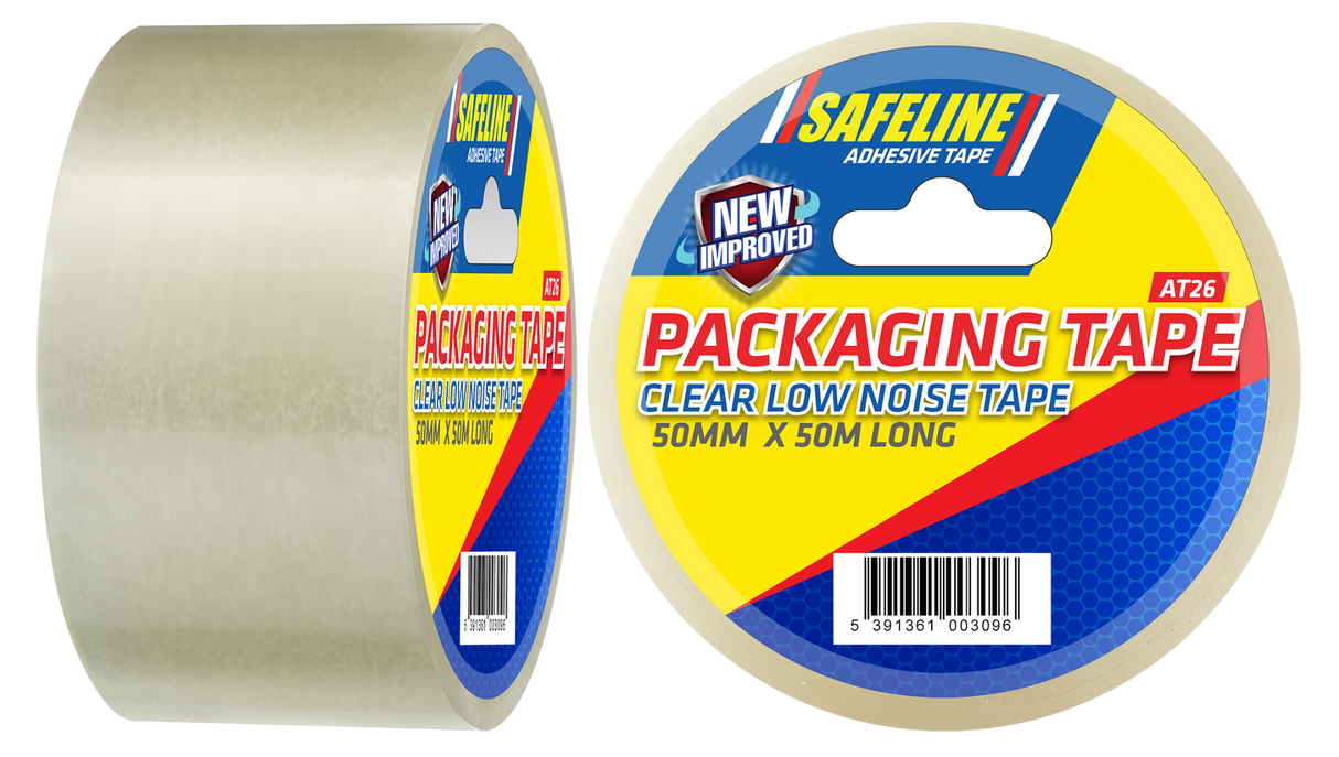 50mm x 50m Clear Low Noise Packaging Tape