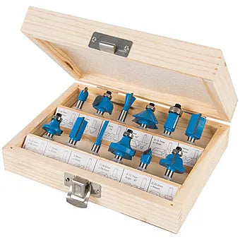 SILVERLINE 1/4" TCT 12PC ROUTER BIT SET