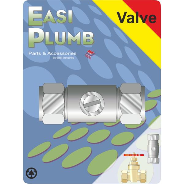 Easy Plumb 1/2" CxC Isolation Valve (Screwdriver Operated)
