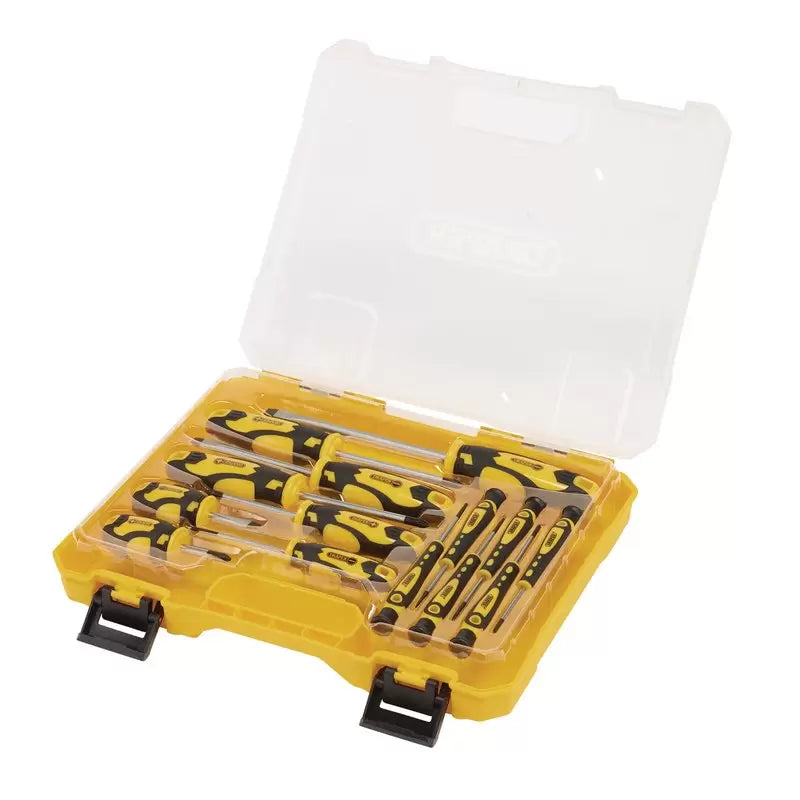 DRAPER SCREWDRIVER SET WITH CASE YELLOW (14 PIECE)