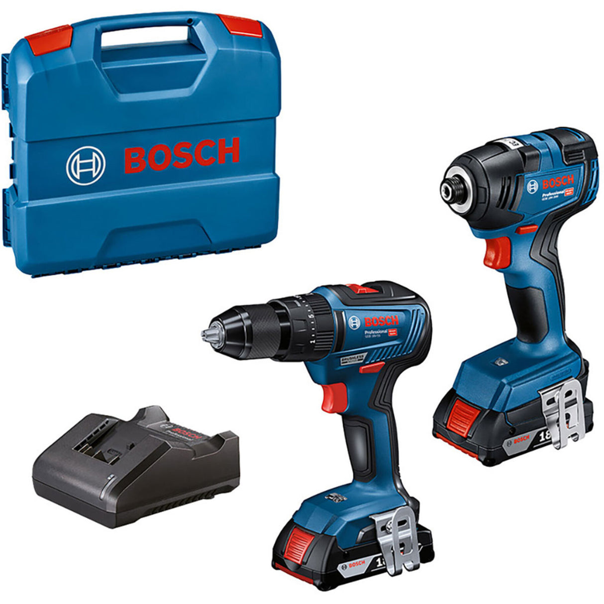 BOSCH GSB18-55 & GDR18-200 3X2AH COMBI PACK