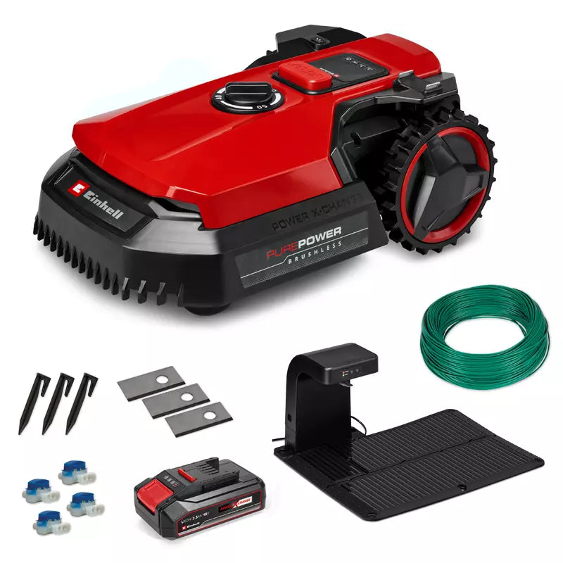 EINHELL 18V 2.5AH LI-ION POWER X-CHANGE BRUSHLESS CORDLESS 18CM FREELEXO 500 ROBOTIC LAWN MOWER