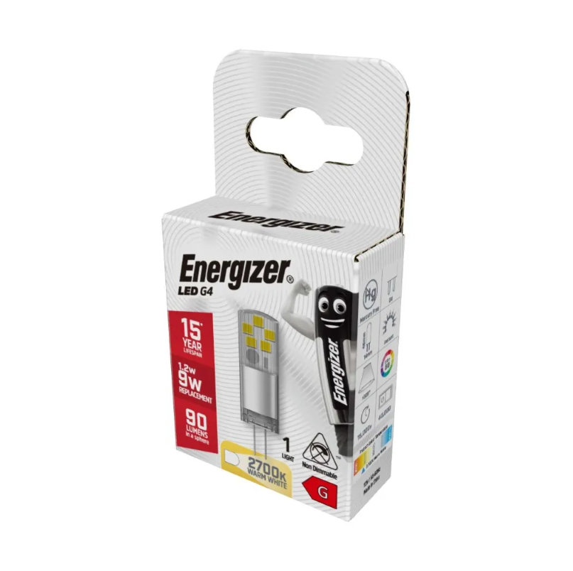 ENERGIZER LED G4 1.2W 9W 90LM WARM WHITE 2700K
