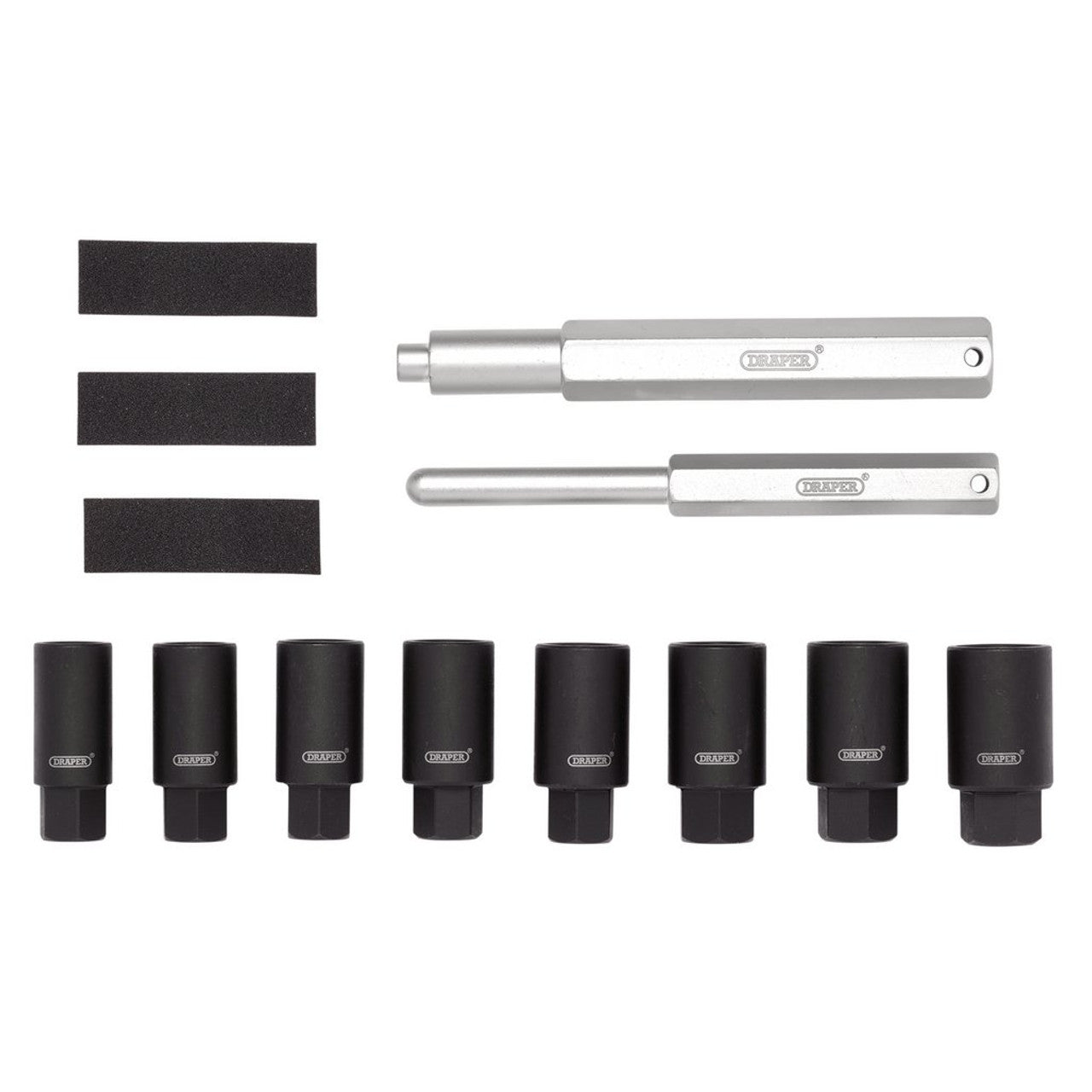 DRAPER LOCKING WHEEL NUT REMOVAL SET (10 PIECE)