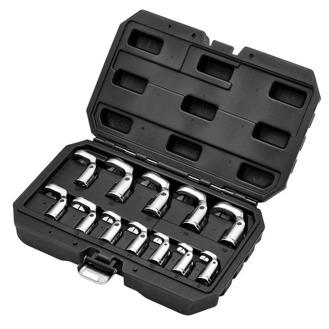 DRAPER FLEXIBLE CROWFOOT SOCKET WRENCH SET, 3/8" SQ. DR. (12 PIECE)