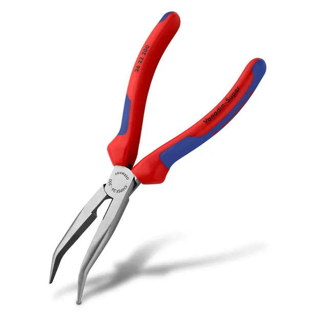 KNIPEX BENT LONG NOSE SIDE CUT 200MM S/GRIP