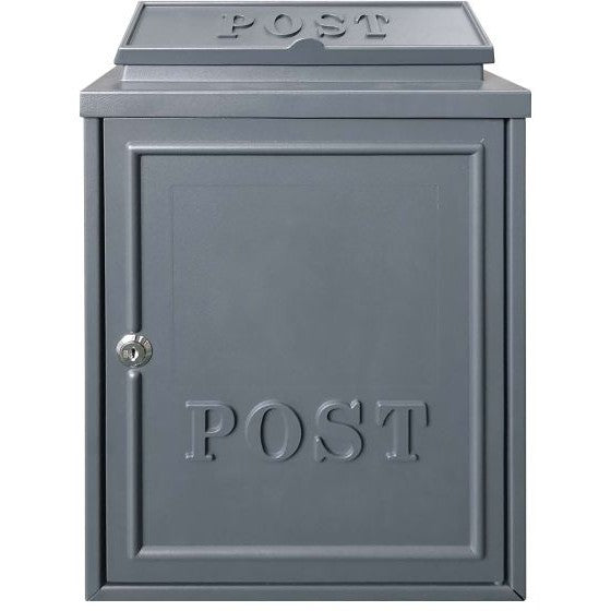 MANOR GREY CAST ALUMINIUM POSTBOX