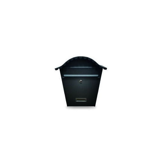MANOR GRAIN BLACK TRADITIONAL STEEL POSTBOX