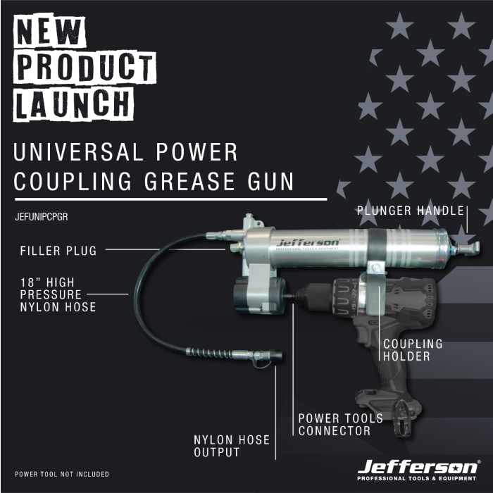 JEFFERSON UNIVERSAL POWER COUPLING GREASE GUN