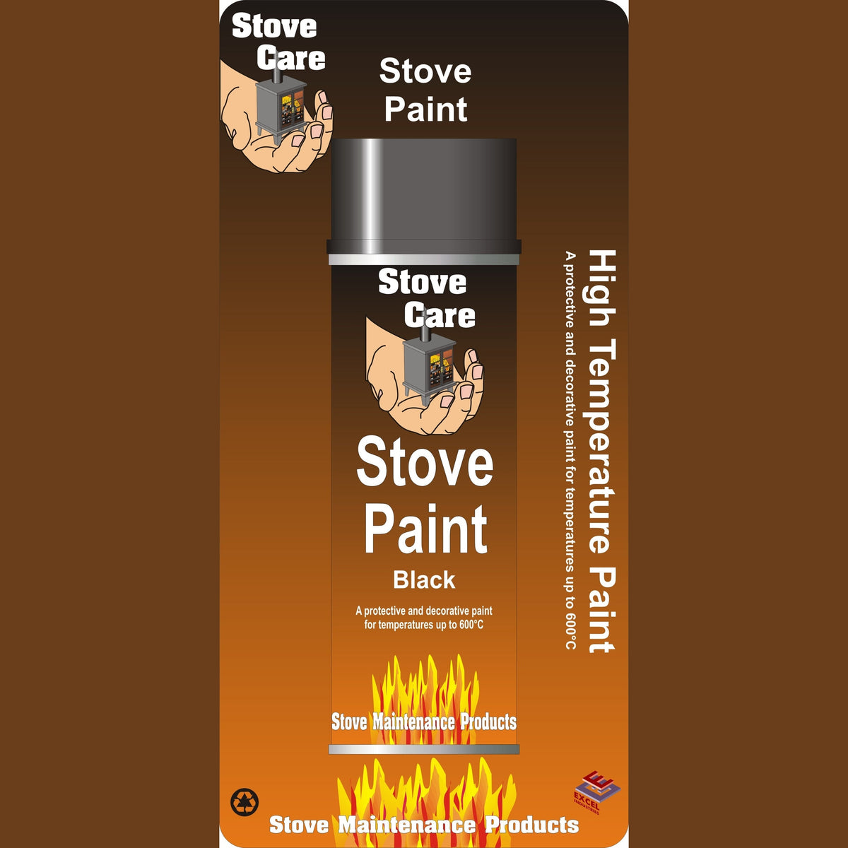 Easy Plumb 400ml Tin of Stove Care Stove Paint Matt Black