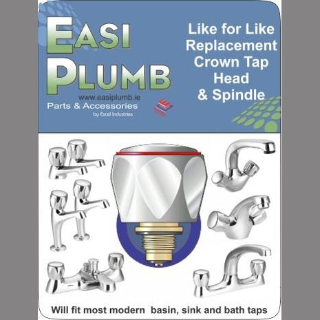 Easy Plumb Single Replacement Crown Tap Head & Spindle only
