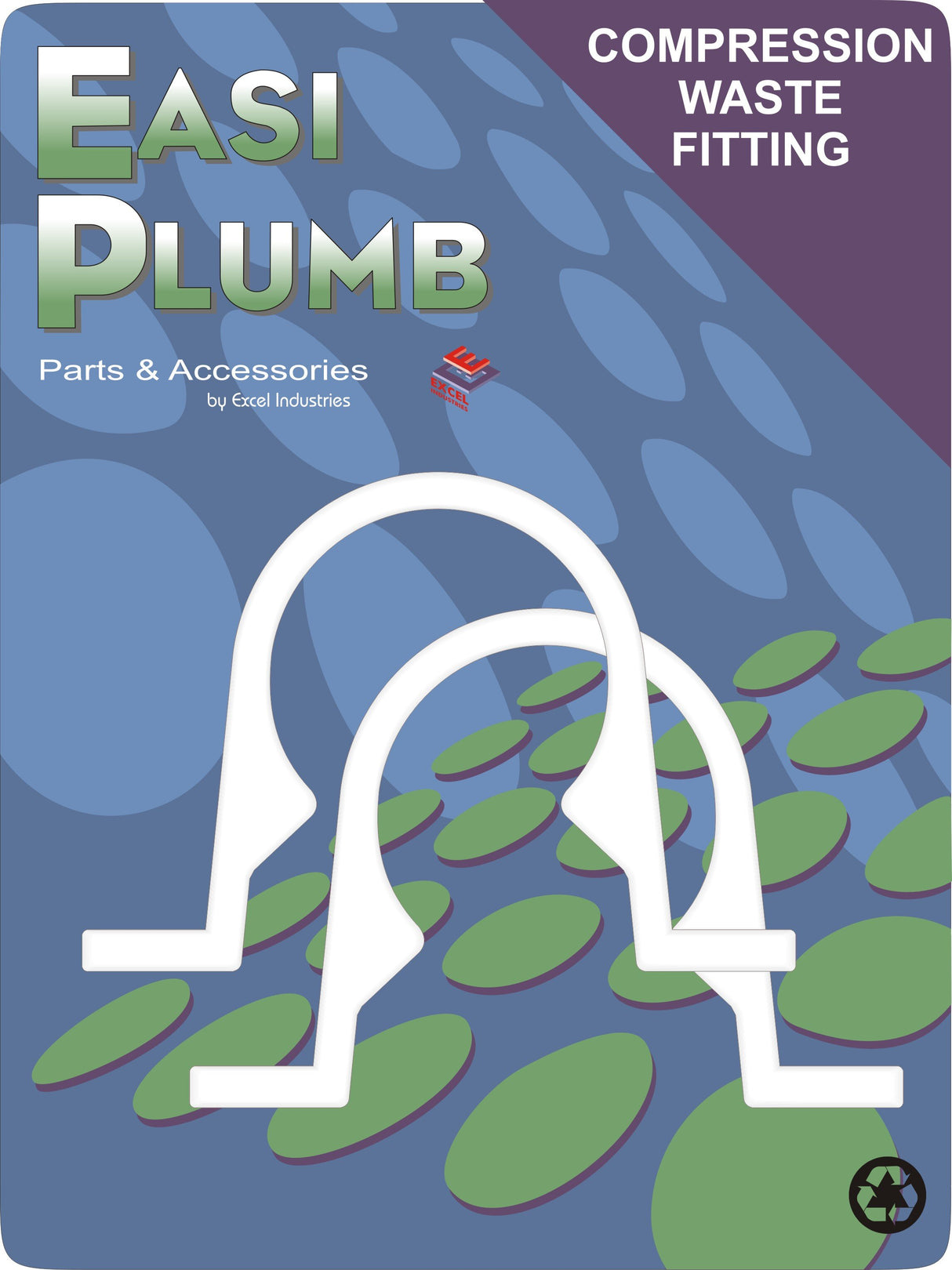 Easy Plumb 32mm White Waste Pipe Clips 2 pk