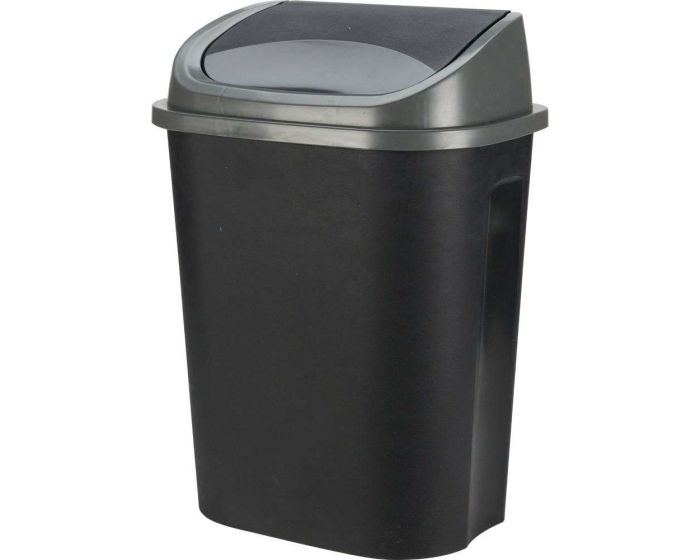 WASTE BIN 25L BLACK/GREY