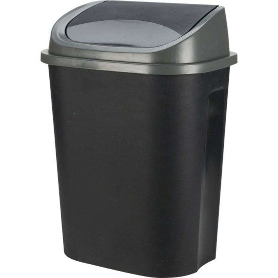WASTE BIN 25L BLACK/GREY