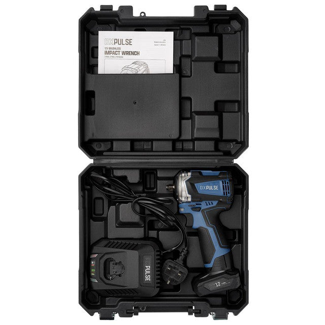 DRAPER DX 12V IMPACT WRENCH AND 5AH BATTERY AND CHARGER