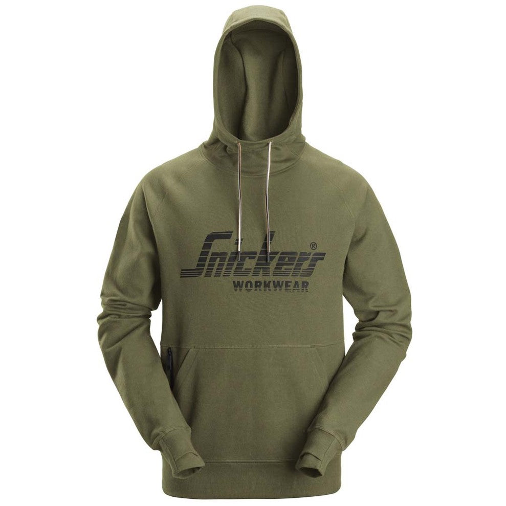 SNICKERS LOGO HOODIE - KHAKI GREEN