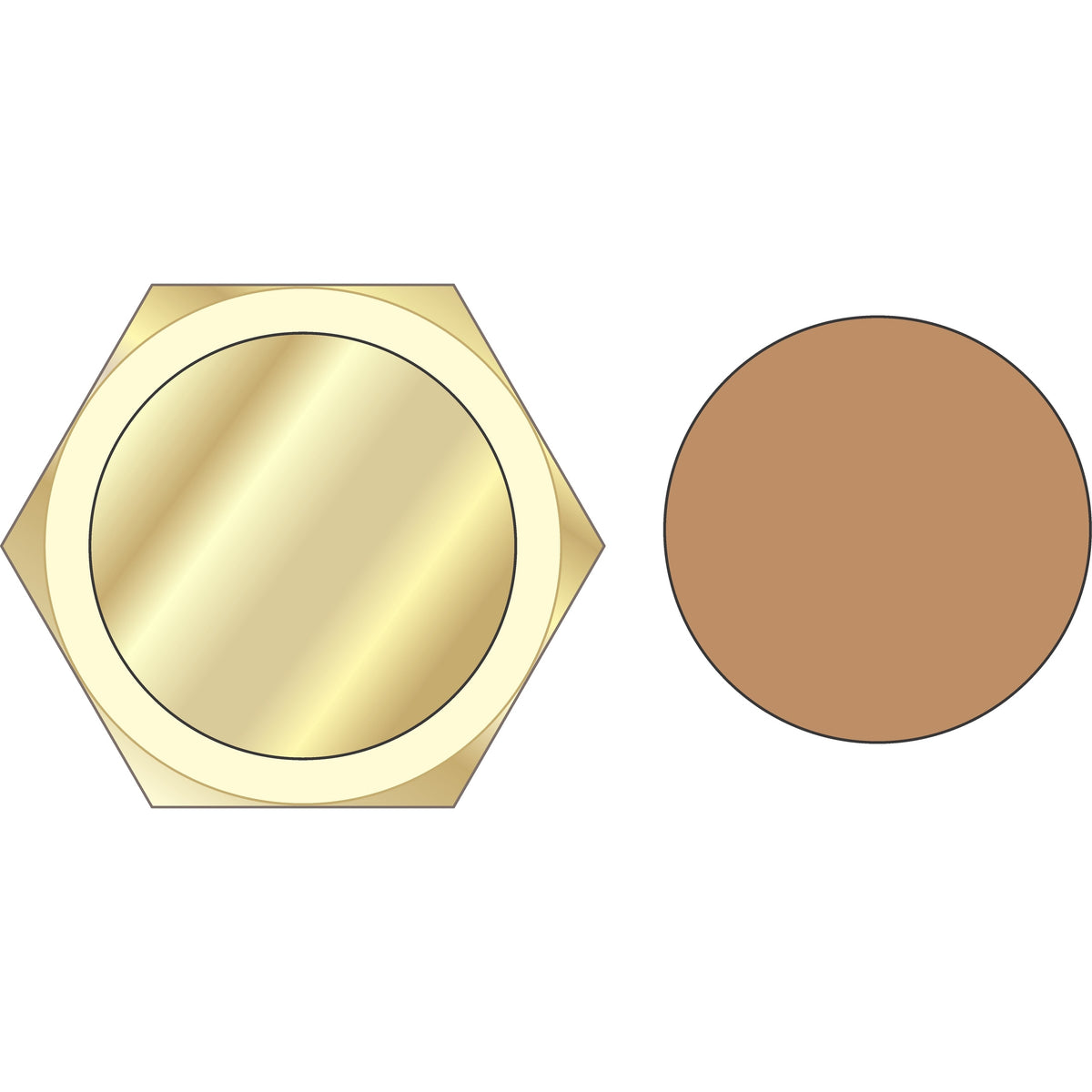 Easy Plumb 1/2" Brass Compression Blanking Cap