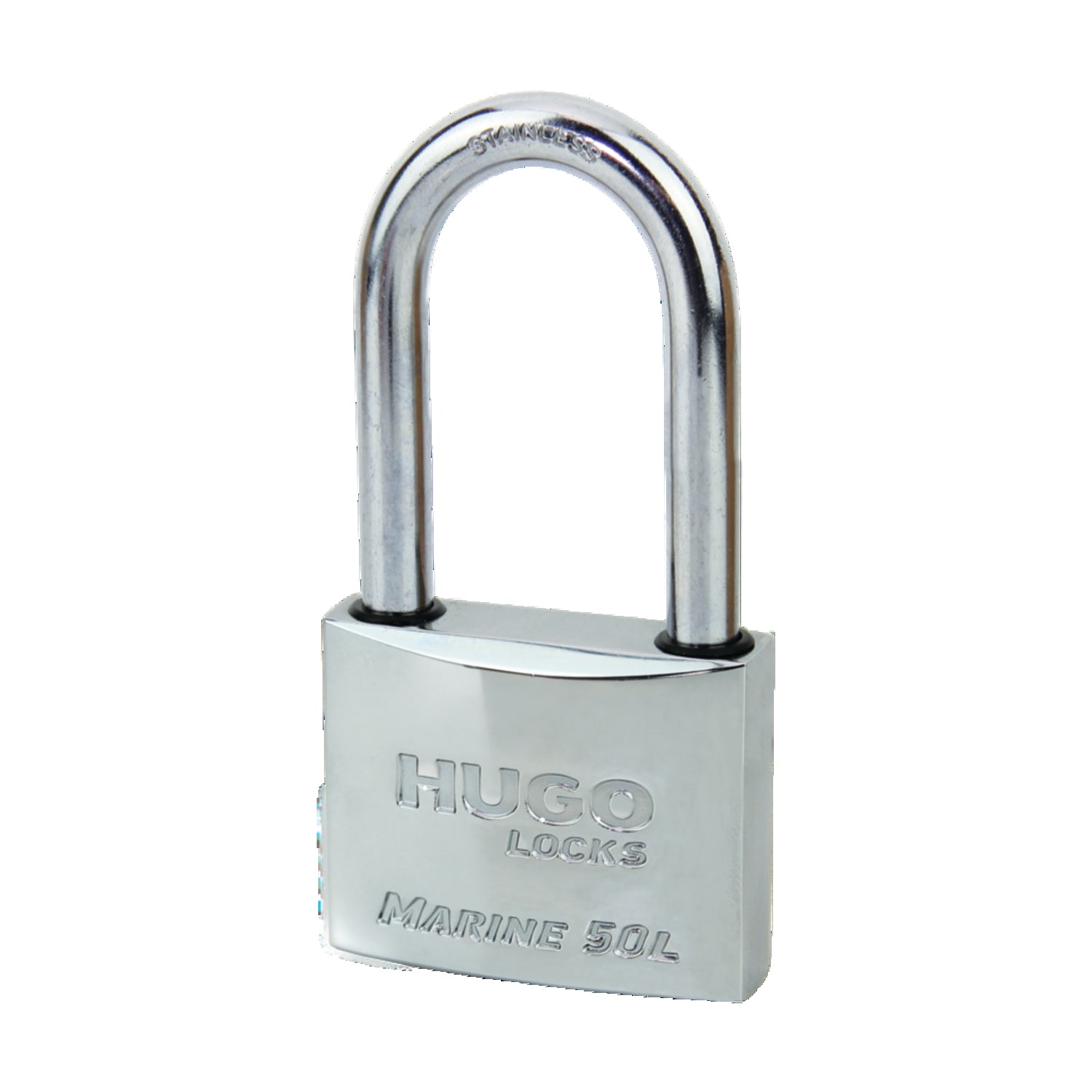 PADLOCK HUGO INOX LONG NECK MARINE 40L WITH 3 KEYS