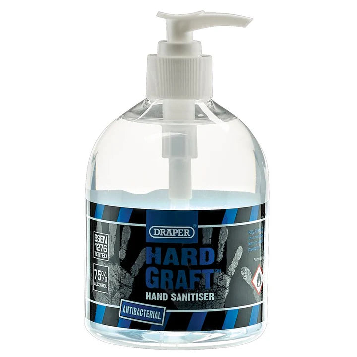 DRAPER ANTIBACTERIAL HAND SANITISER, 500ML
