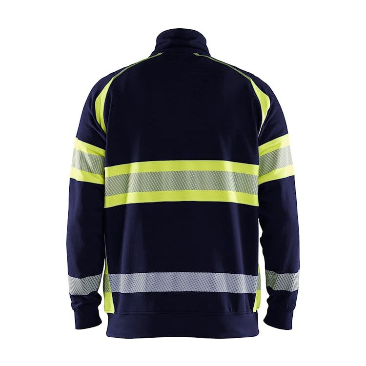 BLAKLADER HI-VIS SWEATER NAVY BLUE/HI-VIS YELLOW - Watson Hire
