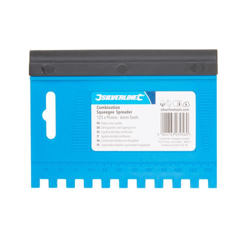 SILVERLINE COMBINATION SQUEEGEE SPREADER 125X95MM 6MM TEETH