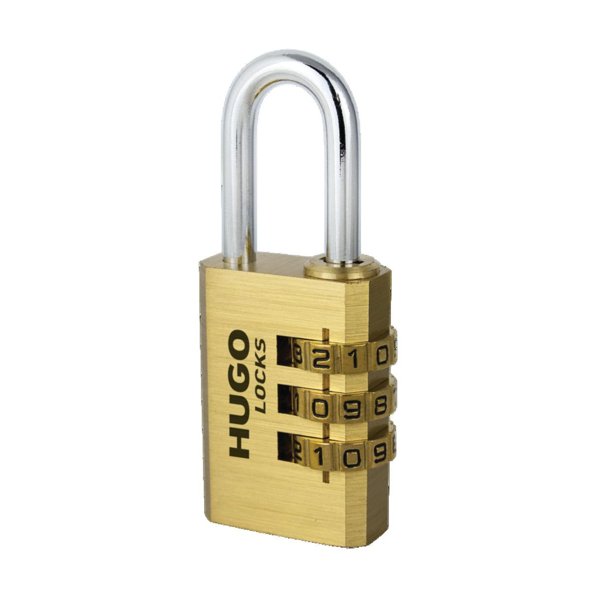 COMBINATION PADLOCK HUGO PB 20 BRASS