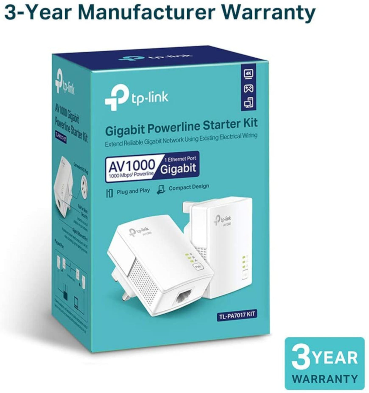 TP LINK AV1000 POWERLINE STARTER KIT