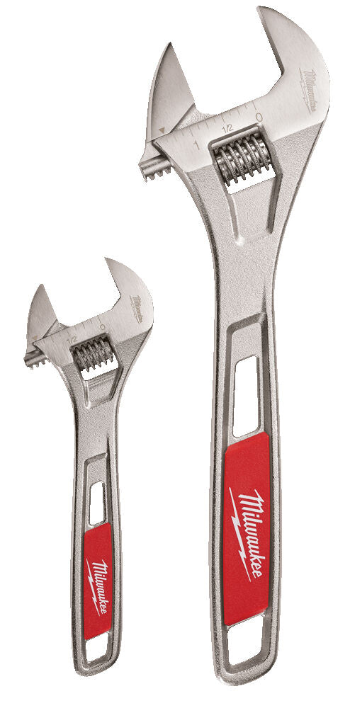 MILWAUKEE ADJUSTABLE WRENCH SET 2PCS