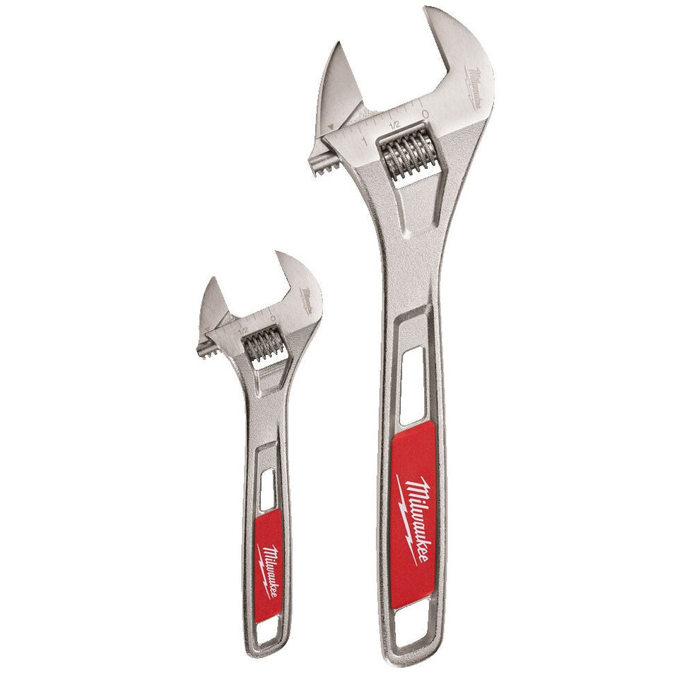 MILWAUKEE ADJUSTABLE WRENCH SET 2PCS