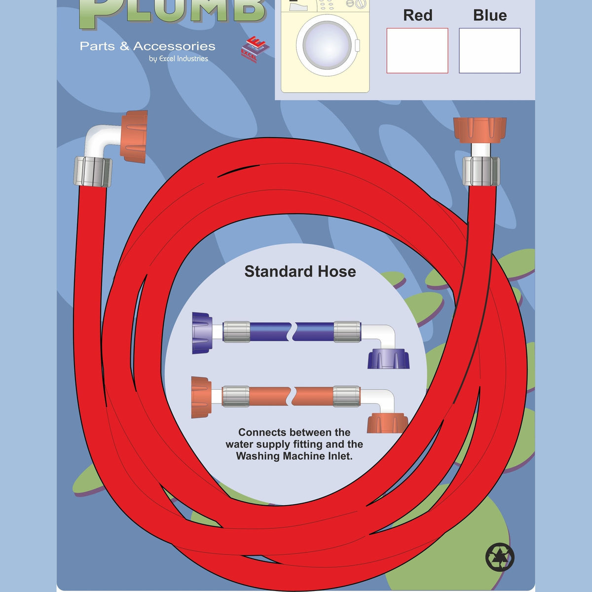 Easy Plumb 1.5m Long Red AquaNorm W/M Hose