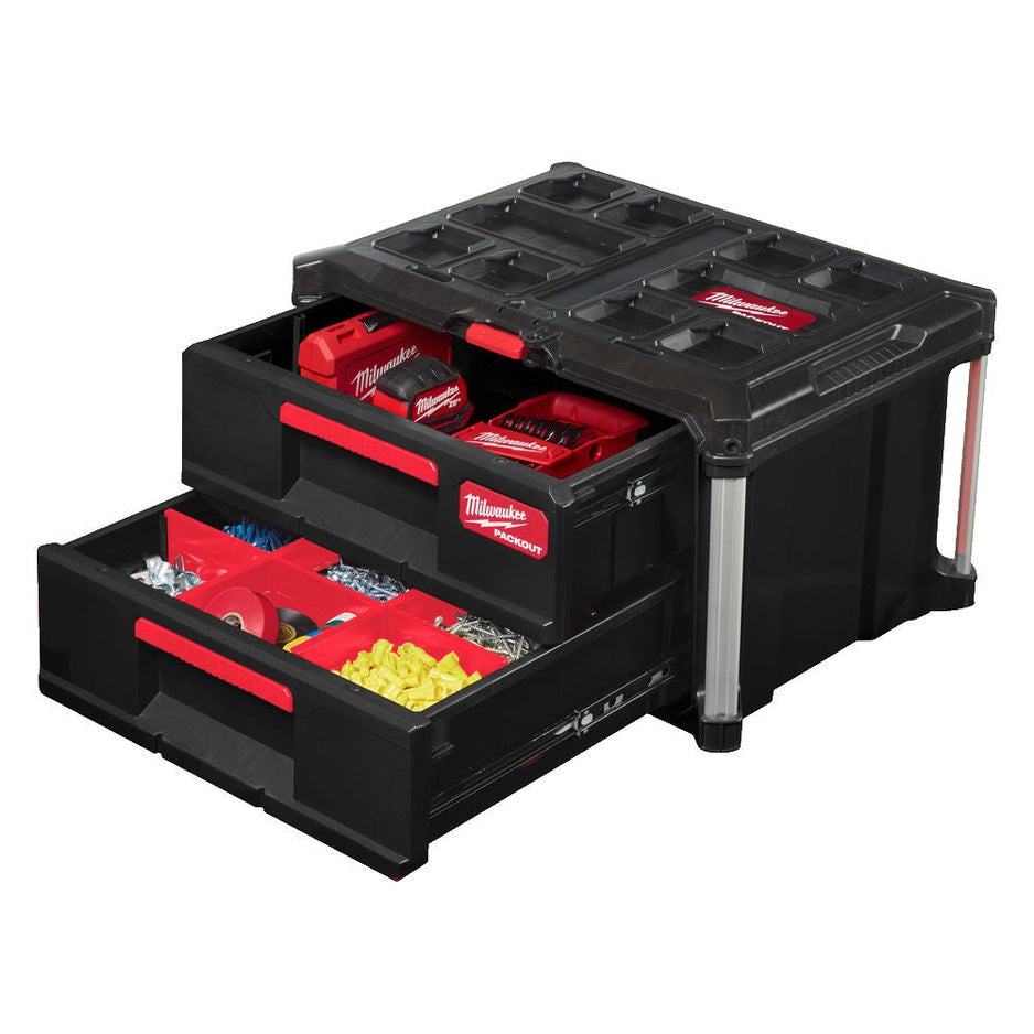 MILWAUKEE PACKOUT 2 DRAWER TOOL BOX