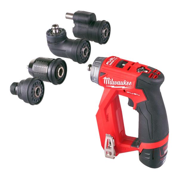 MILWAUKEE M12FDDXKIT-202X 12V FUEL 4 IN 1 DRILL DRIVER KIT + 2X2AH BATTERIES