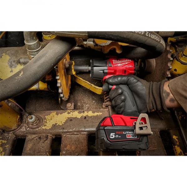 MILWAUKEE M18 FUEL 1/2" MID-TORQUE IMPACT WRENCH 2X 5AH BATTERIES, FAST CHARGER