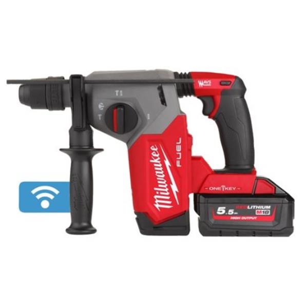 MILWAUKEE M18ONEFHX-552X FUEL ONE-KEY SDS+ HAMMER DRILL 2 X5.5AH BATTERY
