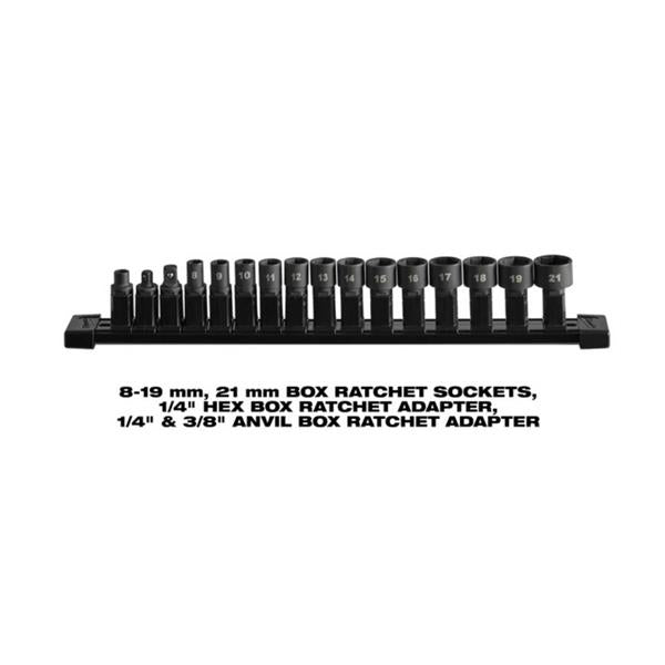 MILWAUKEE M12FPTR-202X FUEL PASS THROUGH RATCHET & SOCKET SET (2X2AH)
