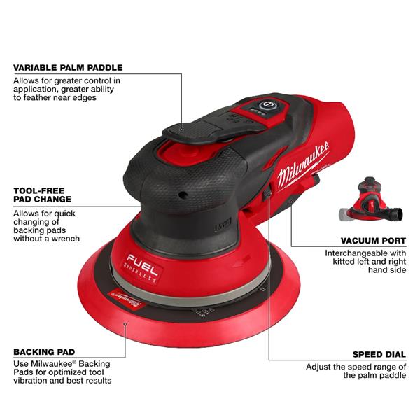 MILWAUKEE M12FROS5-0 150MM RANDOM ORBITAL SANDER