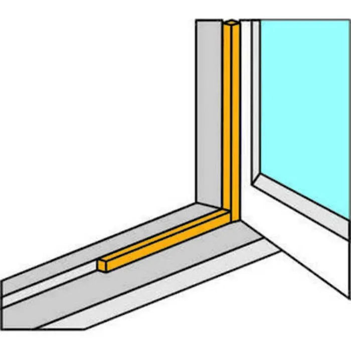 5m Brown Extra Wide PVC Foam Draught Exclude