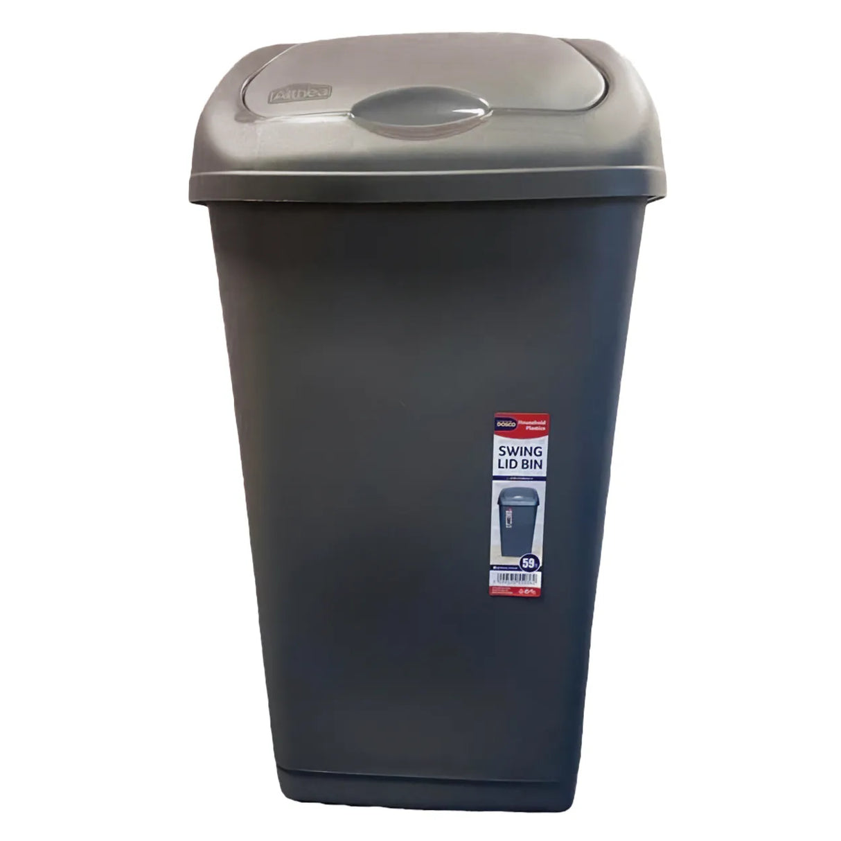SWING LID BIN ANTHRACITE 59LTR