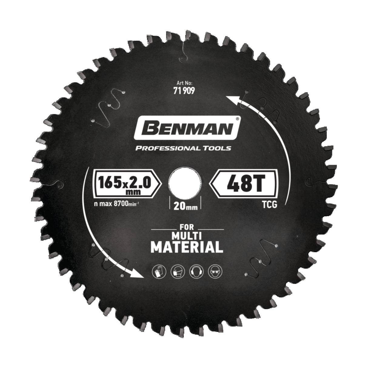 BENMAN CIRCULAR SAW BLADE MULTI MATERIAL FOR CIRCULAR SAW 190X2.0MM/30MM, 54T