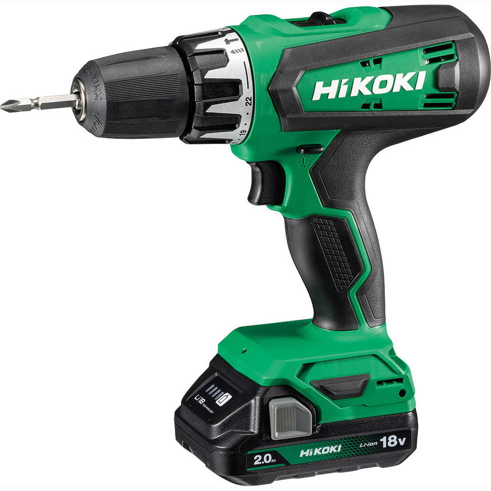 HIKOKI DV18DFX 18V Combi Drill Kit with 2 Batteries & Charger