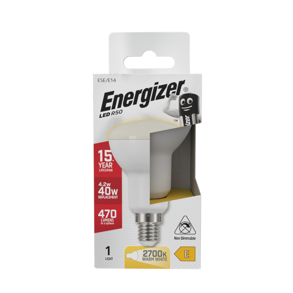 ENERGIZER LED 6W (40W) 430 LUMEN R50 REFLECTOR LAMP WARM WHITE