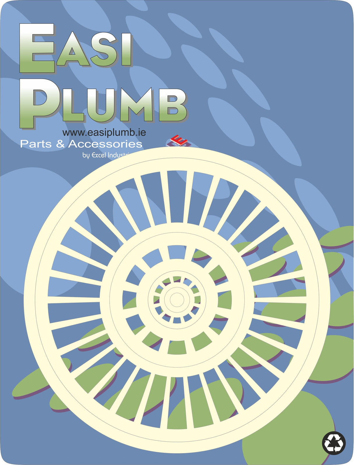 Easy Plumb White Waste Outlet Grid/Hair Trap