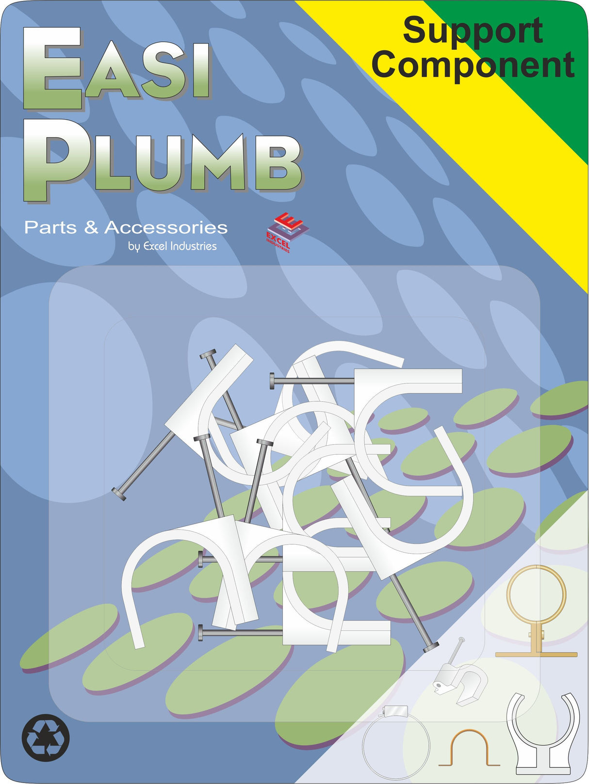 EASY PLUMB 1/2" NAIL PIPE CLIPS 8PK