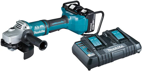 Makita DGA700PT2 Twin 18v 2x5.0Ah LXT BL 180mm Angle Grinder Kit