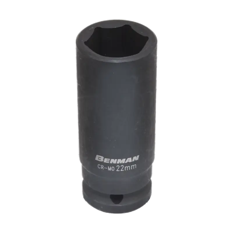 BENMAN IMPACT DEEP SOCKET, BLACK, 1/2", 78MML 30MM