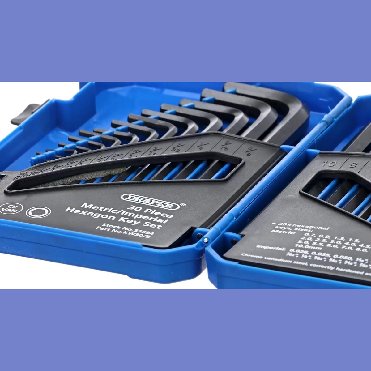 DRAPER HEX KEY SET AND CASE 30PC