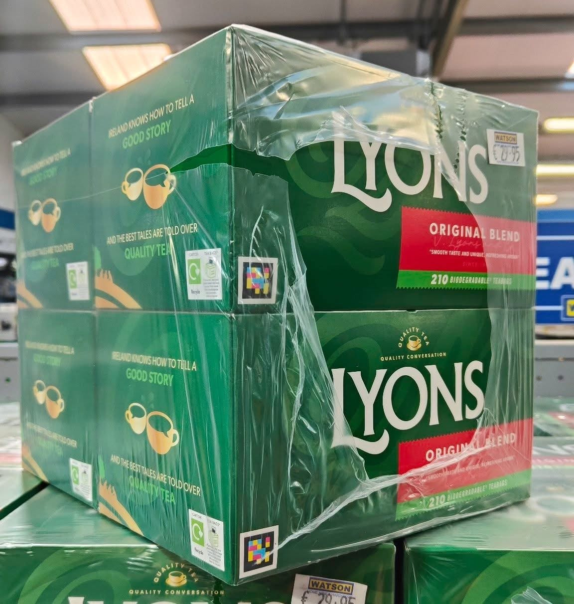 LYONS ORIGINAL TEABAG GREEN 210S X 4 (840 TEABAGS)